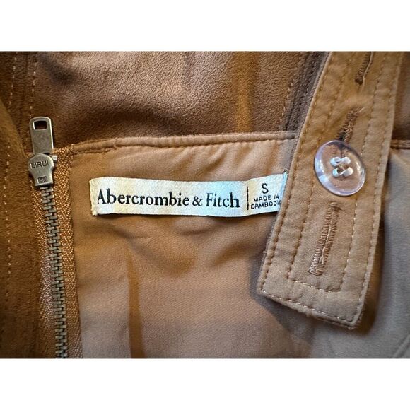 Abercrombie and Fitch Faux Suede Brown Dress Size Small - Picture 5 of 5
